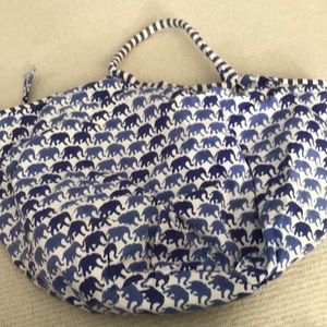 Roberta Roller Rabbit cotton beach bag